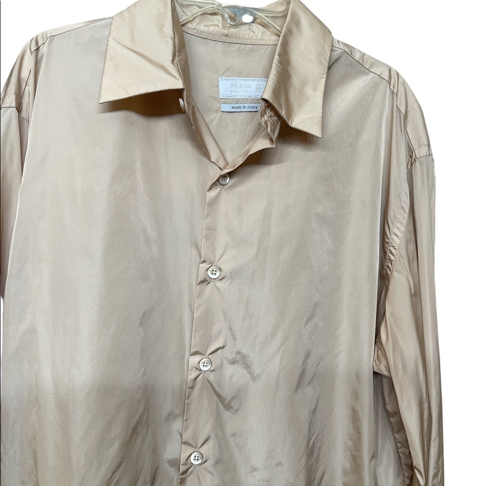 Prada women beige shirt size 40 (4)USA - Picture 13 of 14